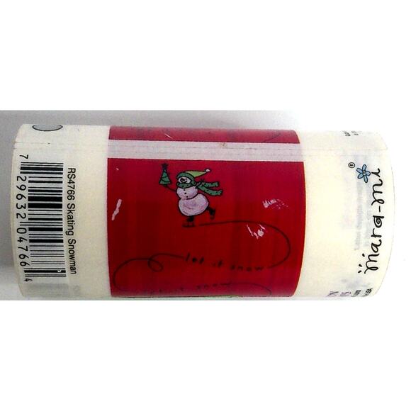 Hampton Art Christmas Stickers Mara Mi Skating Snowman - Picture 4 of 6